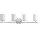 Progress Canada - Four Light Bath Bracket - Replay - Brushed Nickel- Union Lighting Luminaires Decor