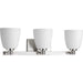 Progress Canada - Three Light Bath Bracket - Fleet - Brushed Nickel- Union Lighting Luminaires Decor