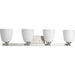 Progress Canada - Four Light Bath Bracket - Fleet - Brushed Nickel- Union Lighting Luminaires Decor