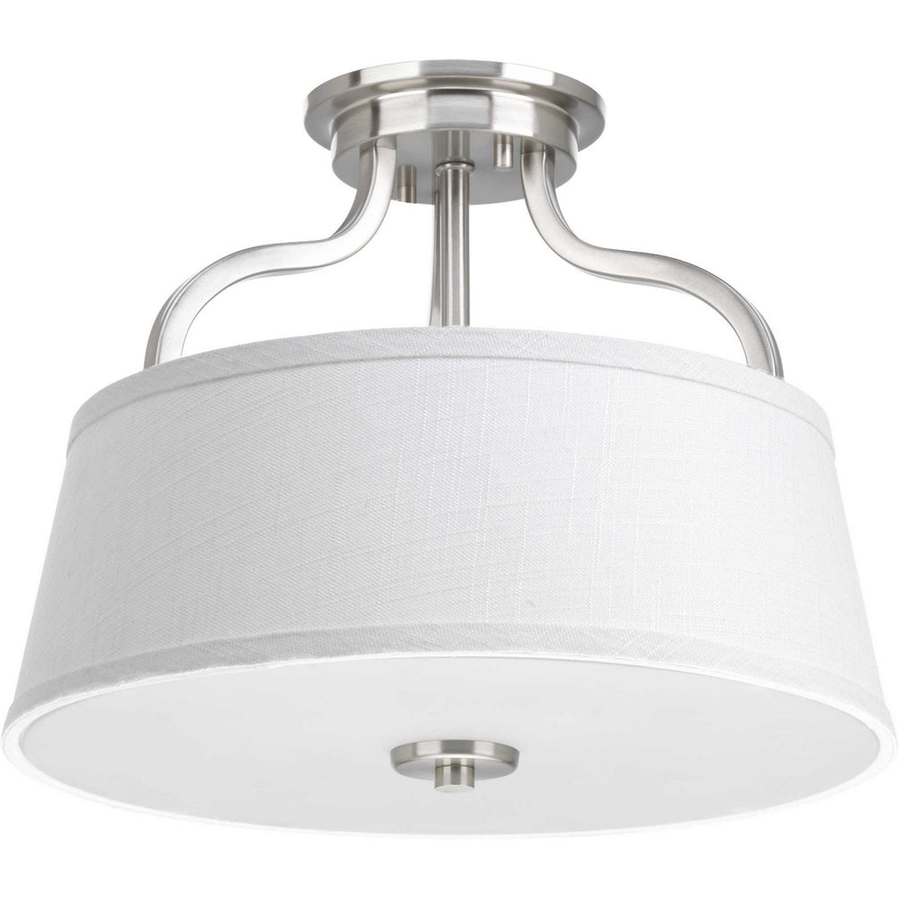 Progress Canada - Two Light Semi-Flush Mount - Arden - Brushed Nickel- Union Lighting Luminaires Decor
