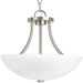 Progress Canada - Two Light Semi-Flush Convertible - Gather - Brushed Nickel- Union Lighting Luminaires Decor
