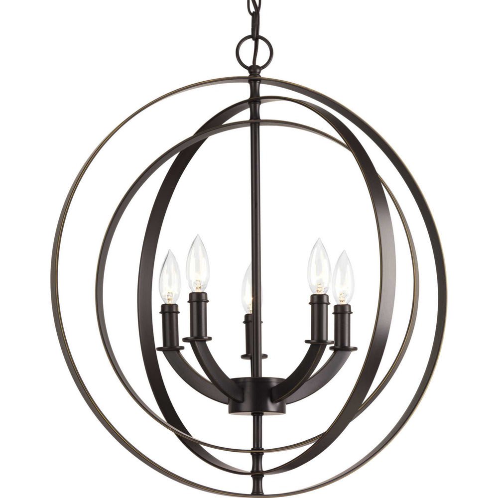 Progress Canada - Five Light Chandelier - Equinox - Antique Bronze- Union Lighting Luminaires Decor