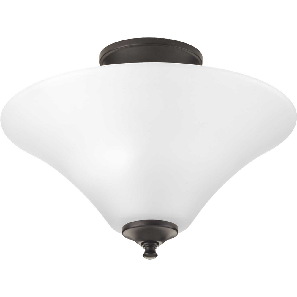 Progress Canada - Two Light Semi-Flush Mount - Joy-Bravo - Antique Bronze- Union Lighting Luminaires Decor