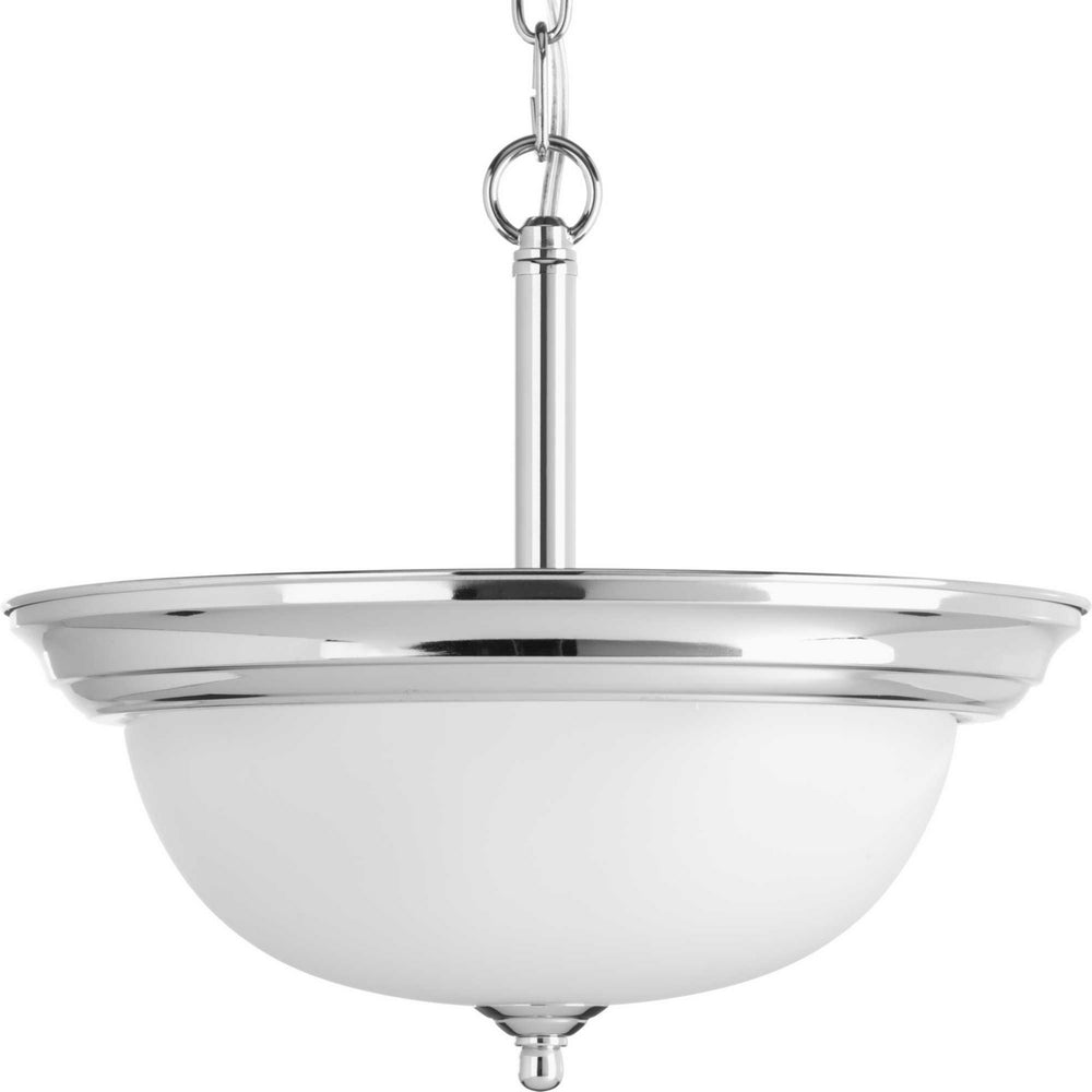 Progress Canada - Two Light Semi-Flush Mount - Dome Glass - Etched - Polished Chrome- Union Lighting Luminaires Decor