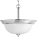 Progress Canada - Two Light Semi-Flush Mount - Dome Glass - Etched - Polished Chrome- Union Lighting Luminaires Decor