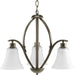 Progress Canada - Three Light Chandelier - Joy - Antique Bronze- Union Lighting Luminaires Decor