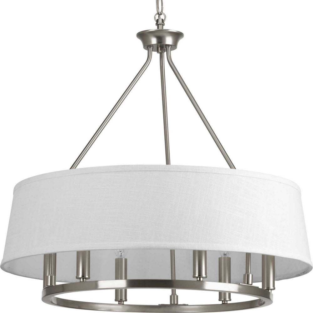 Progress Canada - Six Light Chandelier - Cherish - Brushed Nickel- Union Lighting Luminaires Decor