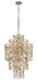 Corbett Lighting - Seven Light Chandelier - Ambrosia - Gold Silver Leaf & Stainless- Union Lighting Luminaires Decor