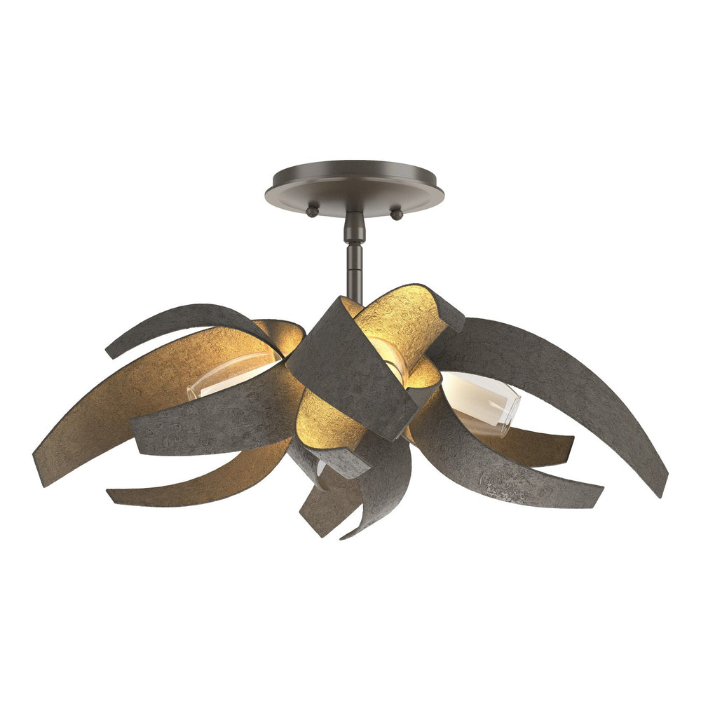 Hubbardton Forge - Four Light Semi-Flush Mount - Corona - Dark Smoke- Union Lighting Luminaires Decor