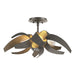 Hubbardton Forge - Four Light Semi-Flush Mount - Corona - Dark Smoke- Union Lighting Luminaires Decor