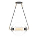 Hubbardton Forge - Two Light Pendant - Otto - Black with Brass Accents- Union Lighting Luminaires Decor