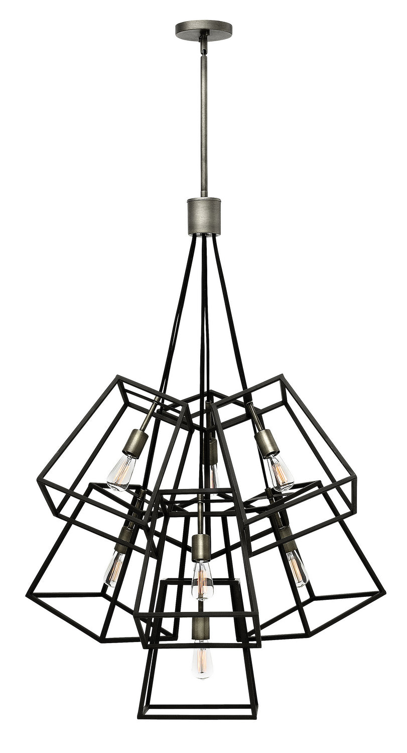 Hinkley Canada - LED Chandelier - Fulton - Aged Zinc- Union Lighting Luminaires Decor