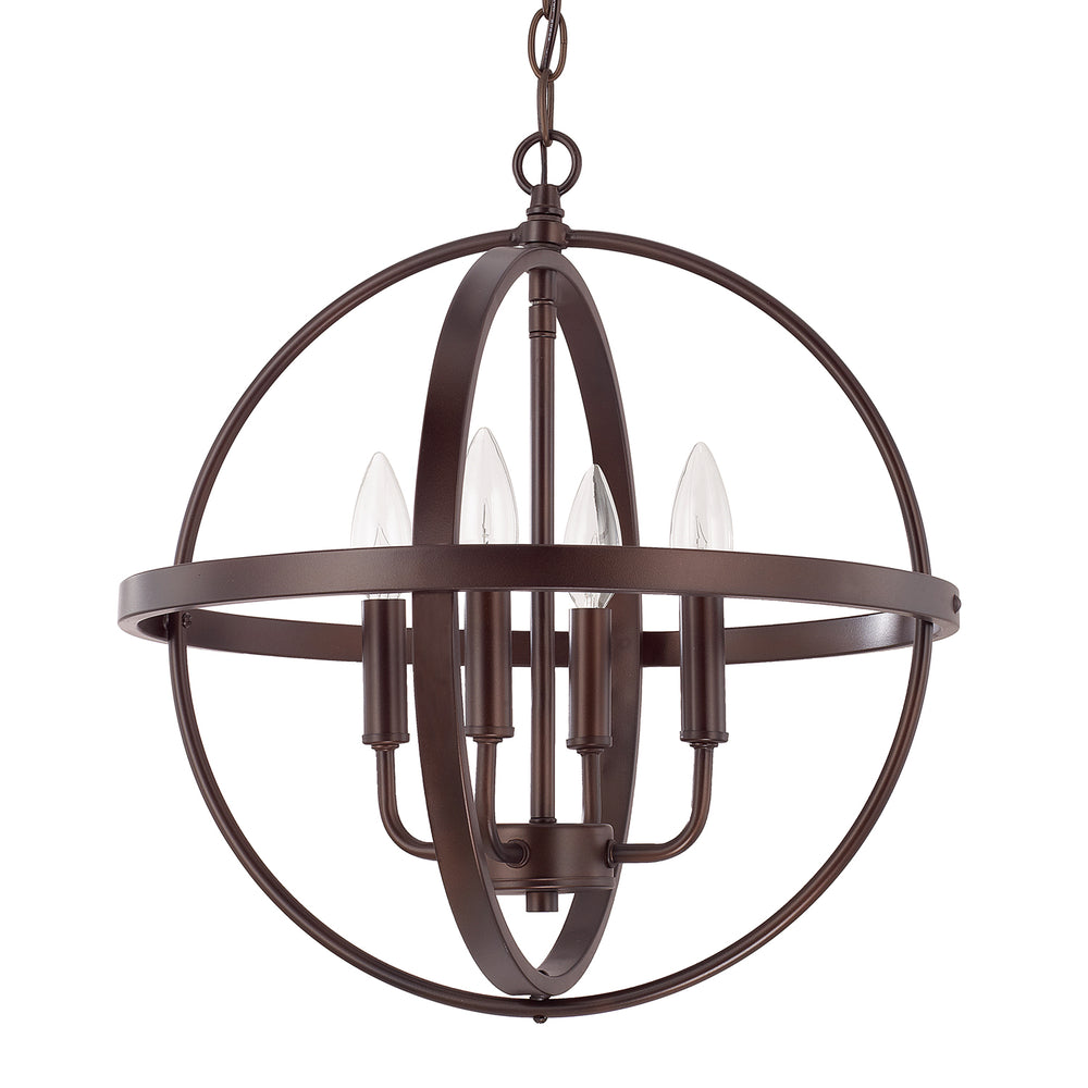 Capital Lighting - Four Light Pendant - Hartwell - Bronze- Union Lighting Luminaires Decor