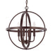 Capital Lighting - Four Light Pendant - Hartwell - Bronze- Union Lighting Luminaires Decor