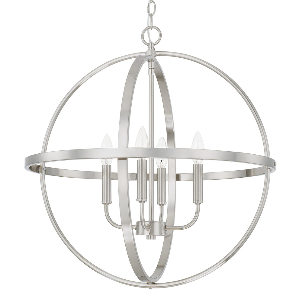 Capital Lighting - Four Light Pendant - Hartwell - Brushed Nickel- Union Lighting Luminaires Decor
