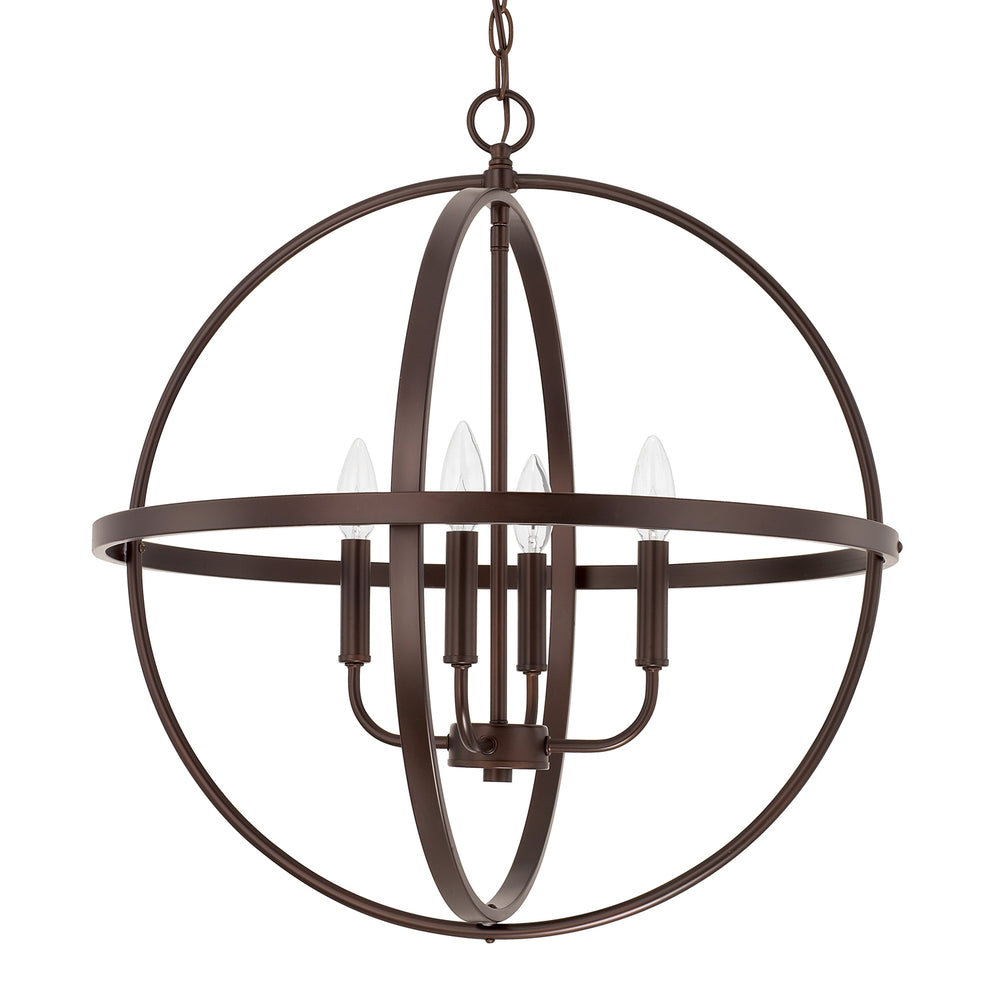 Capital Lighting - Four Light Pendant - Hartwell - Bronze- Union Lighting Luminaires Decor