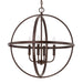 Capital Lighting - Four Light Pendant - Hartwell - Bronze- Union Lighting Luminaires Decor