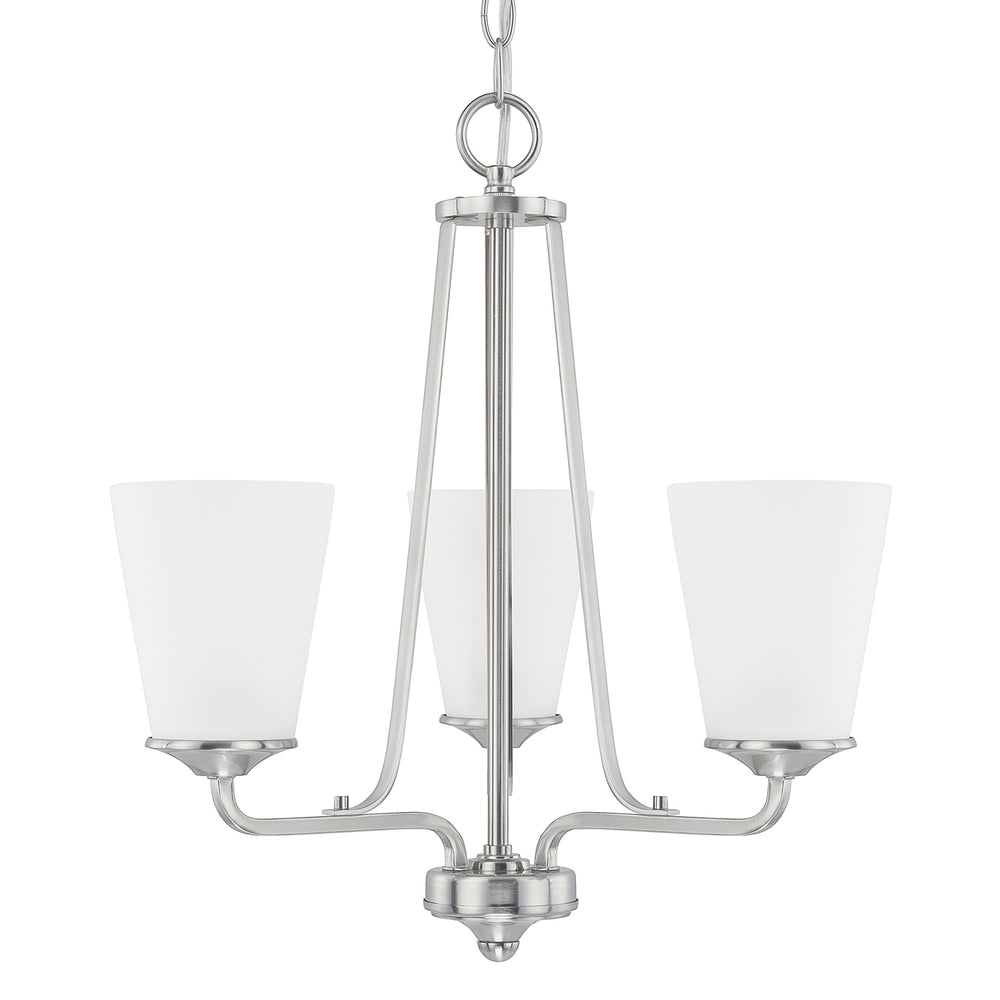 Capital Lighting - Three Light Chandelier - Braylon - Brushed Nickel- Union Lighting Luminaires Decor