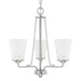 Capital Lighting - Three Light Chandelier - Braylon - Brushed Nickel- Union Lighting Luminaires Decor