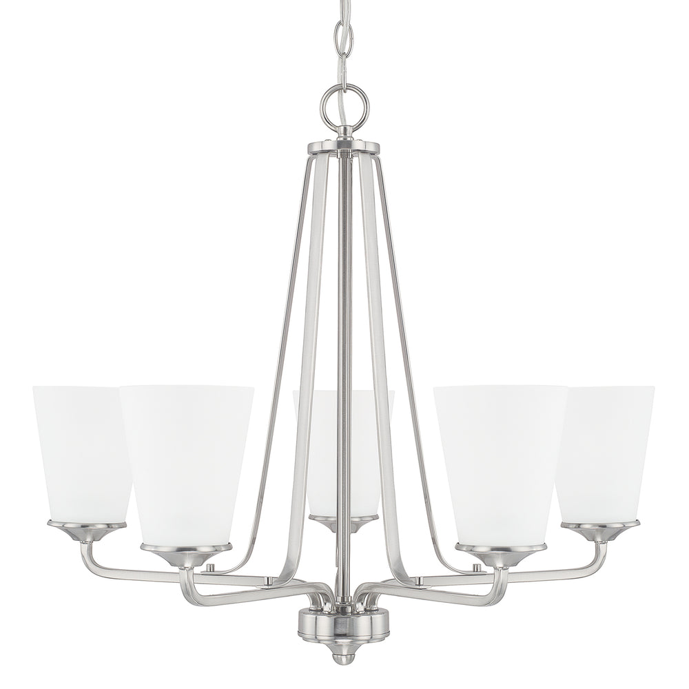 Capital Lighting - Five Light Chandelier - Braylon - Brushed Nickel- Union Lighting Luminaires Decor