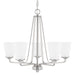 Capital Lighting - Five Light Chandelier - Braylon - Brushed Nickel- Union Lighting Luminaires Decor
