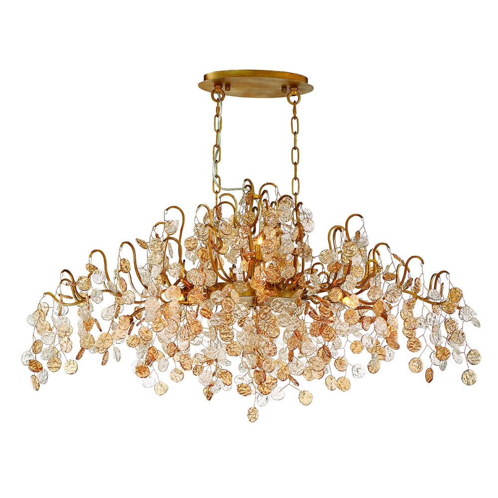 Eurofase Canada - Ten Light Chandelier - Campobasso - Antique Gold- Union Lighting Luminaires Decor