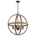 ELK Home - Four Light Chandelier - Natural Rope - Oil Rubbed Bronze- Union Lighting Luminaires Decor