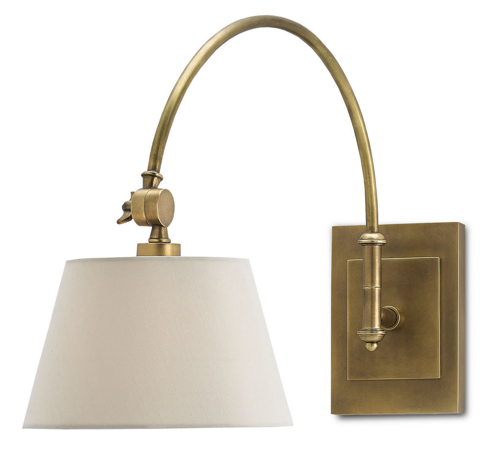 Currey and Company - One Light Wall Sconce - Ashby Collection - Antique Brass- Union Lighting Luminaires Decor