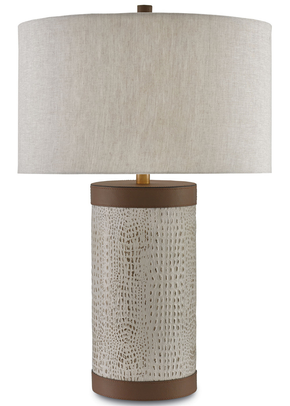 Currey and Company - One Light Table Lamp - Baptiste - Ivory/Brown- Union Lighting Luminaires Decor