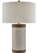 Currey and Company - One Light Table Lamp - Baptiste - Ivory/Brown- Union Lighting Luminaires Decor
