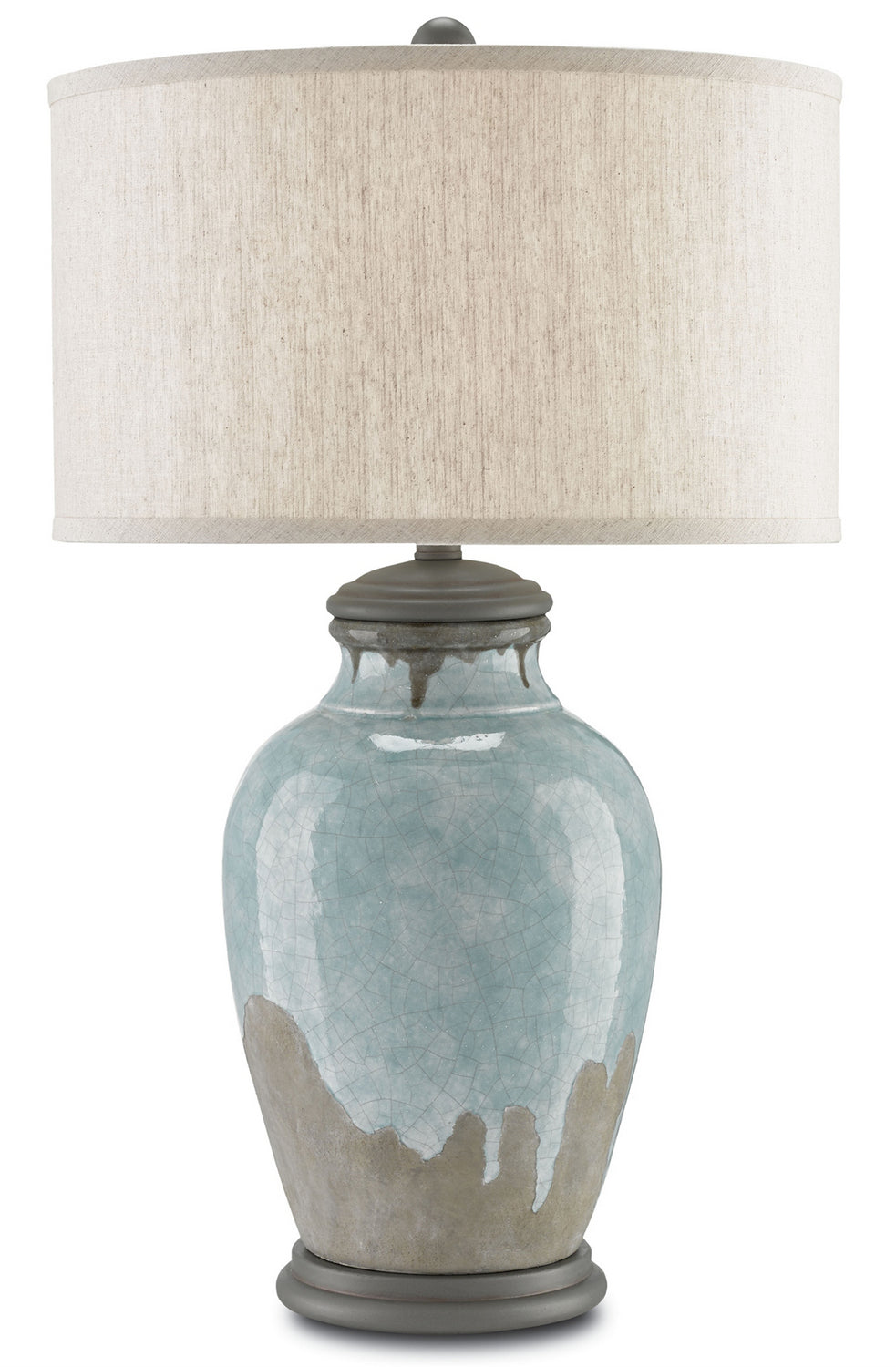 Currey and Company - One Light Table Lamp - Chatswood - Blue-Green/Gray- Union Lighting Luminaires Decor