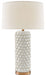 Currey and Company - One Light Table Lamp - Calla Lily - Cream/Antique Brass- Union Lighting Luminaires Decor
