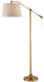 Currey and Company - One Light Floor Lamp - Maxstroke - Antique Brass- Union Lighting Luminaires Decor