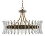 Currey and Company - Eight Light Chandelier - Coquette - Clear/Antique Brass- Union Lighting Luminaires Decor
