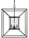 Currey and Company - Four Light Lantern - Ennis Black Lantern - Black Bronze- Union Lighting Luminaires Decor