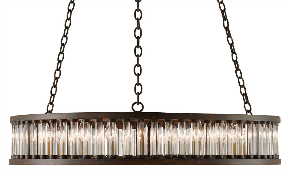 Currey and Company - 24 Light Chandelier - Elixir - Clear/Bronze Verdigris- Union Lighting Luminaires Decor