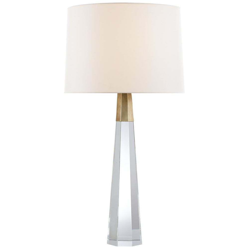 Visual Comfort Signature Canada - Two Light Table Lamp - Olsen - Crystal and Hand-Rubbed Antique Brass- Union Lighting Luminaires Decor