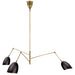 Visual Comfort Signature Canada - Three Light Chandelier - Sommerard - Hand-Rubbed Antique Brass and Black- Union Lighting Luminaires Decor