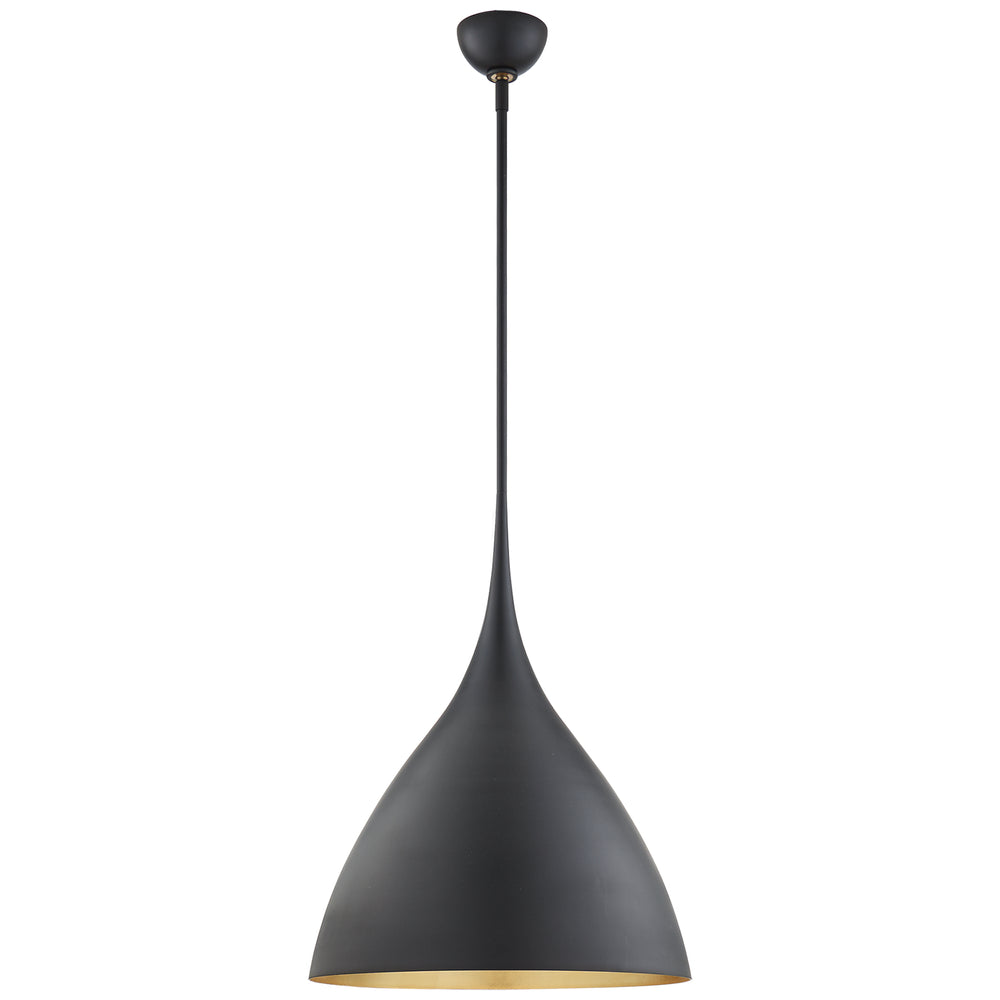 Visual Comfort Signature Canada - One Light Pendant - Agnes - Matte Black- Union Lighting Luminaires Decor