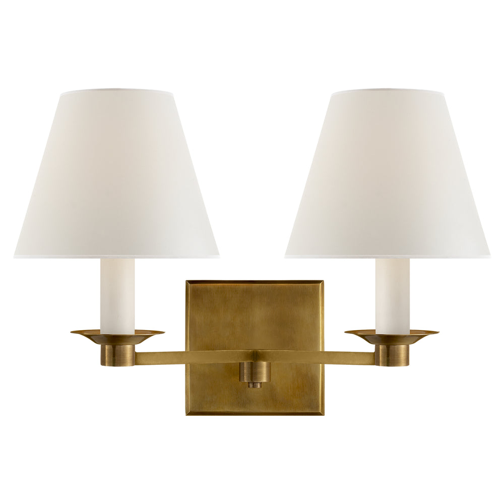 Ralph Lauren Canada - Two Light Wall Sconce - Evans - Natural Brass- Union Lighting Luminaires Decor
