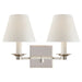 Ralph Lauren Canada - Two Light Wall Sconce - Evans - Polished Nickel- Union Lighting Luminaires Decor