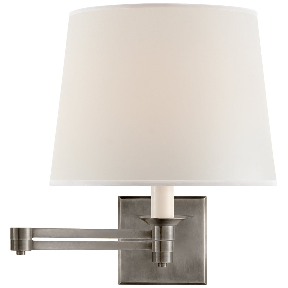 Ralph Lauren Canada - One Light Swing Arm Wall Lamp - Evans - Antique Nickel- Union Lighting Luminaires Decor