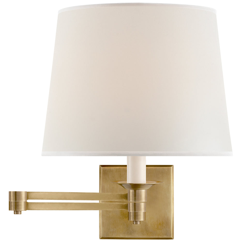 Ralph Lauren Canada - One Light Swing Arm Wall Lamp - Evans - Natural Brass- Union Lighting Luminaires Decor