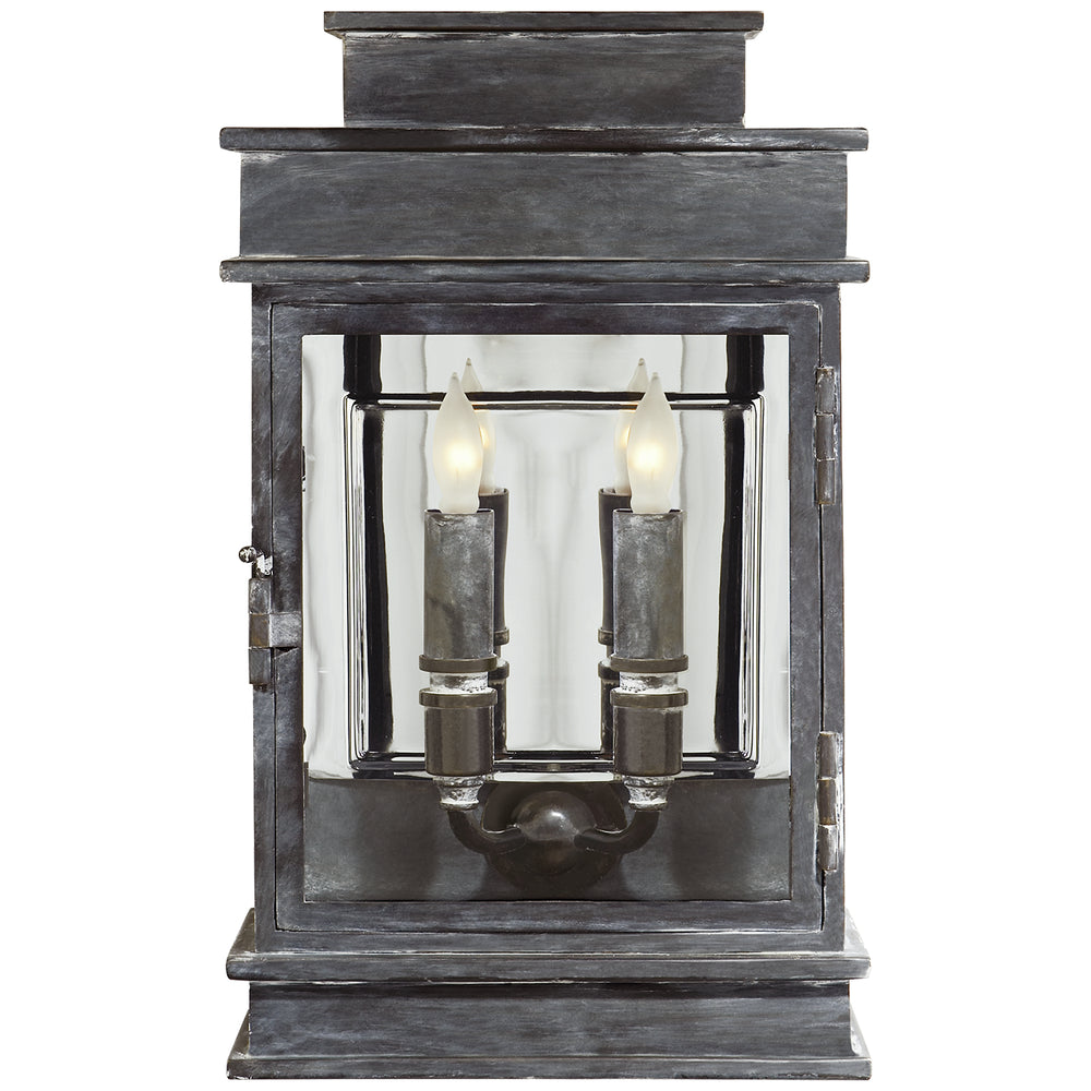 Visual Comfort Signature Canada - Two Light Outdoor Linear Lantern - Linear Lantern - Weathered Zinc- Union Lighting Luminaires Decor