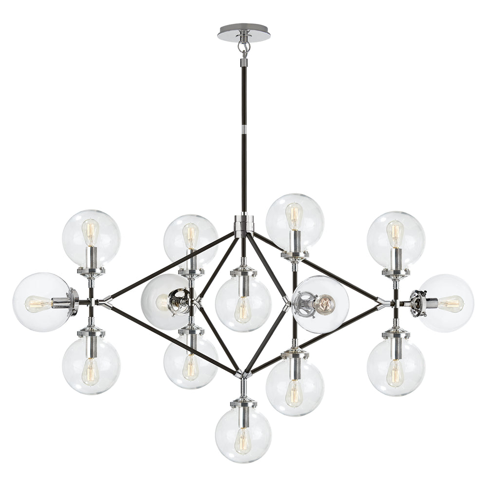 Visual Comfort Signature Canada - 14 Light Chandelier - Bistro - Polished Nickel and Black- Union Lighting Luminaires Decor