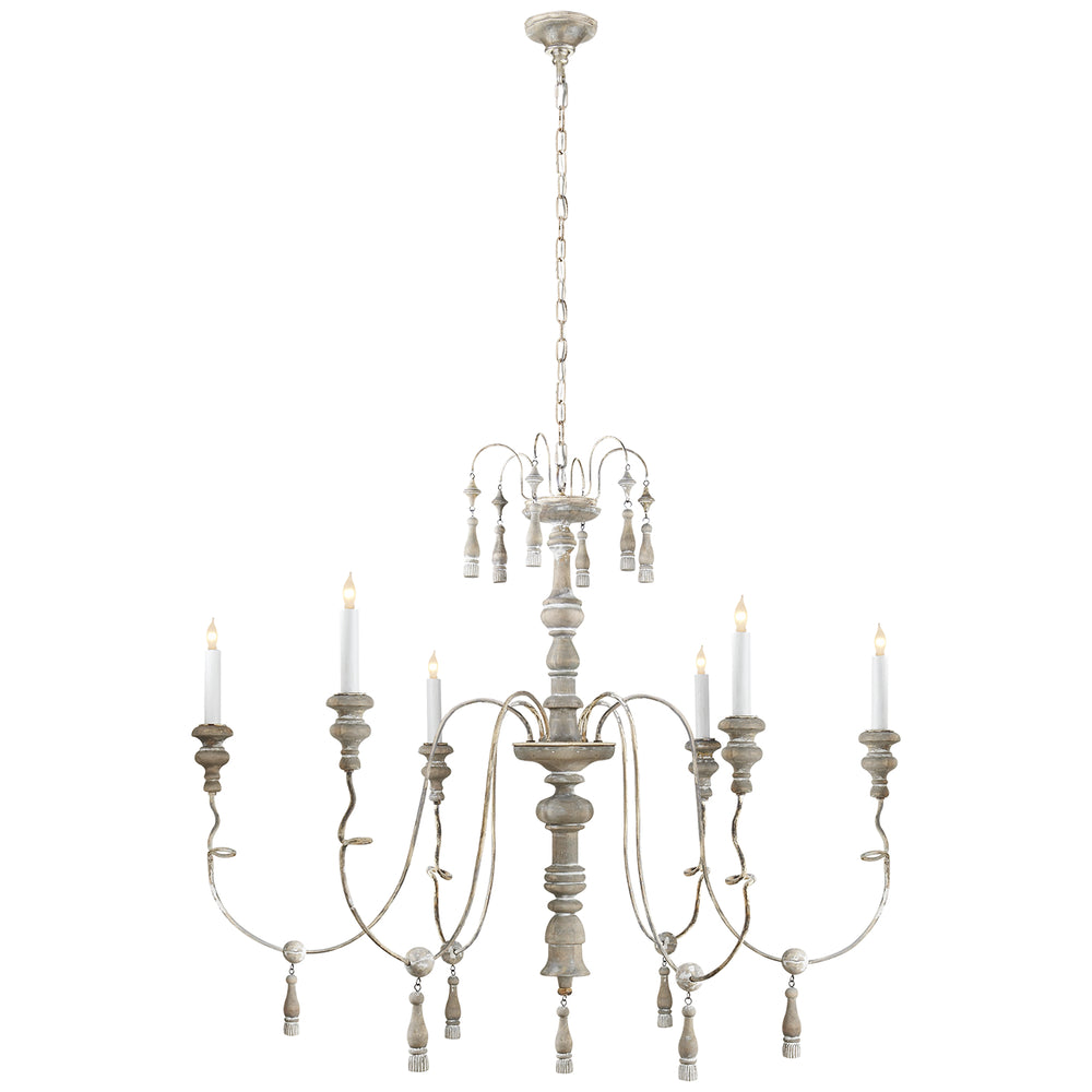 Visual Comfort Signature Canada - Six Light Chandelier - Michele - Belgian White- Union Lighting Luminaires Decor