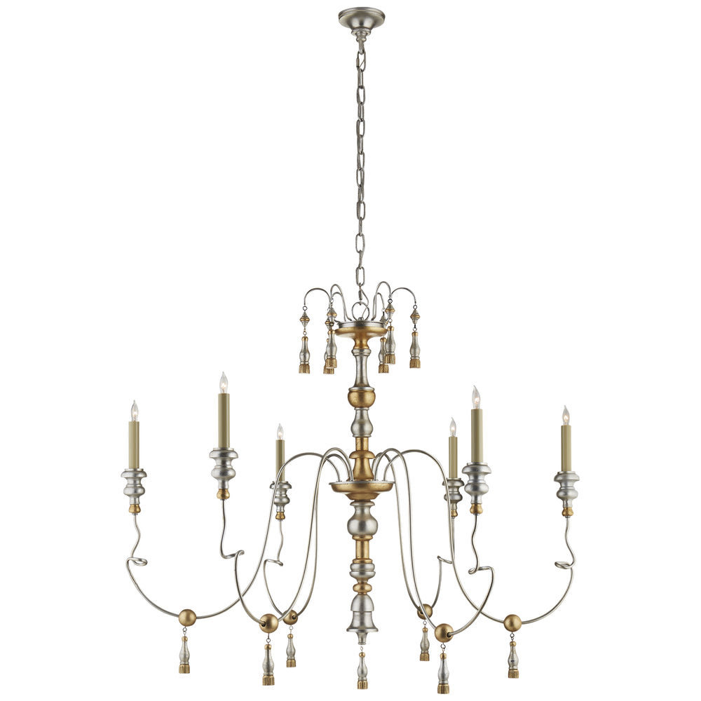 Visual Comfort Signature Canada - Six Light Chandelier - Michele - French Gild Silver and Gold- Union Lighting Luminaires Decor