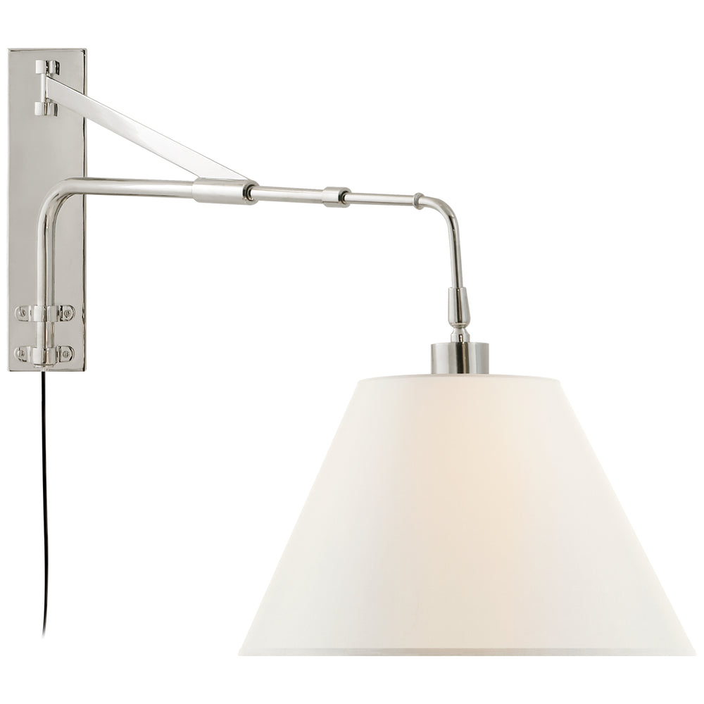 Ralph Lauren Canada - One Light Swing Arm Wall Lamp - Brompton - Polished Nickel- Union Lighting Luminaires Decor