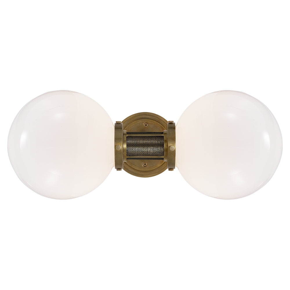 Ralph Lauren Canada - Two Light Wall Sconce - McCarren - Natural Brass- Union Lighting Luminaires Decor