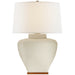 Ralph Lauren Canada - One Light Table Lamp - Isla - White Leather Ceramic- Union Lighting Luminaires Decor
